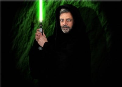 Luke as an elder Jedi Master