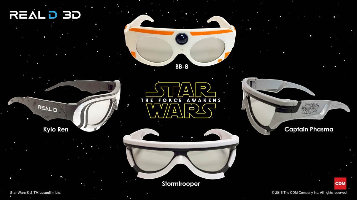 Star Wars The Force Awakens UK Exclusive 3D Glasses Kylo Ren 