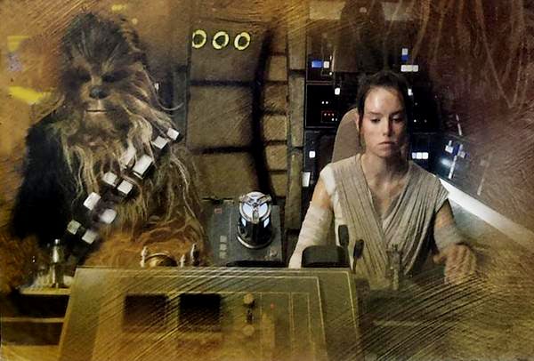 Rey and Chewie