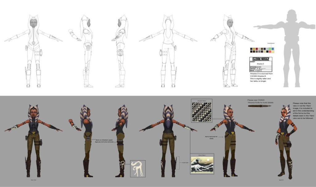 Ahsoka -Unused Clone Wars Costume Design