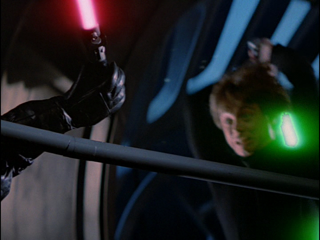 Luke moments away from cutting of Vader's hand
