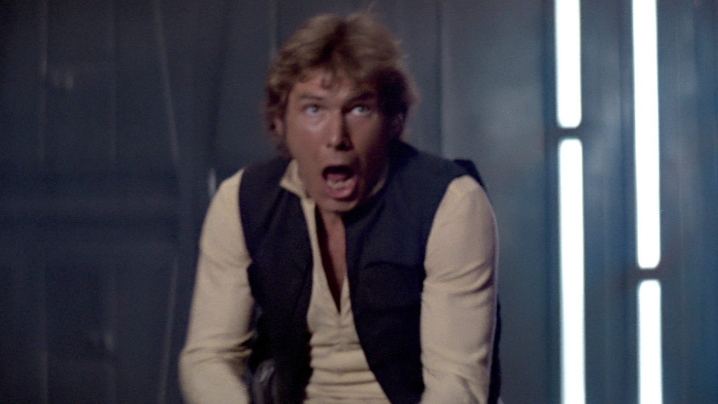 Harrison Ford as Han Solo in A New Hope