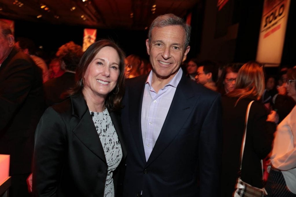 Kathleen Kennedy and Bob Iger