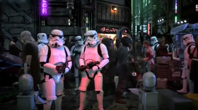 Stormtroopers on the set of Star Wars: Underworld