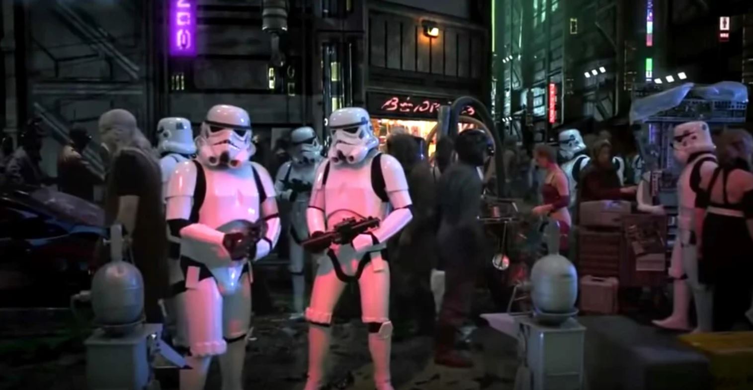 Stormtroopers on the set of Star Wars: Underworld