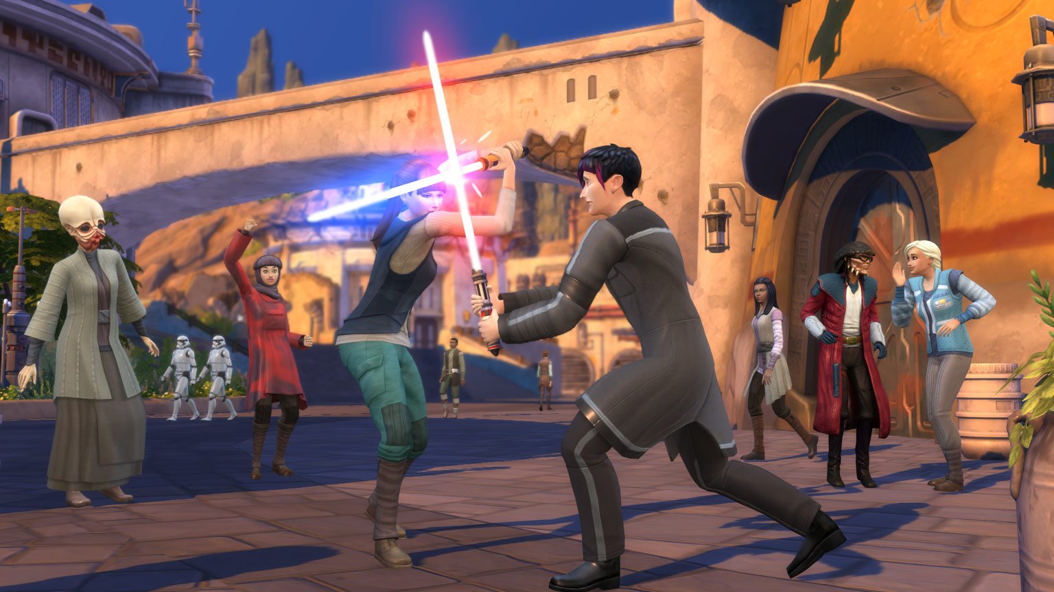 Lightsaber in the Star Wars Sims 4 expansion