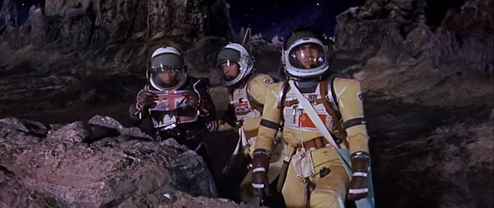 Space suits featured in First Men In The Moon (1964). Bossk suit prop.