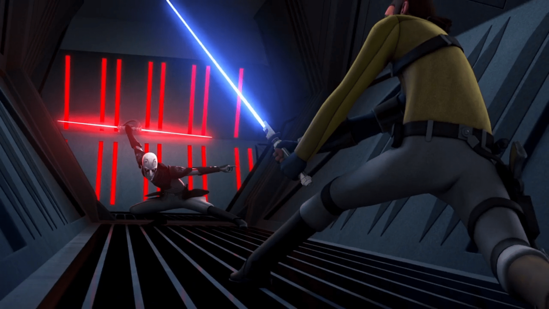 Kanan vs the Grand Inquisitor in Star Wars Rebels