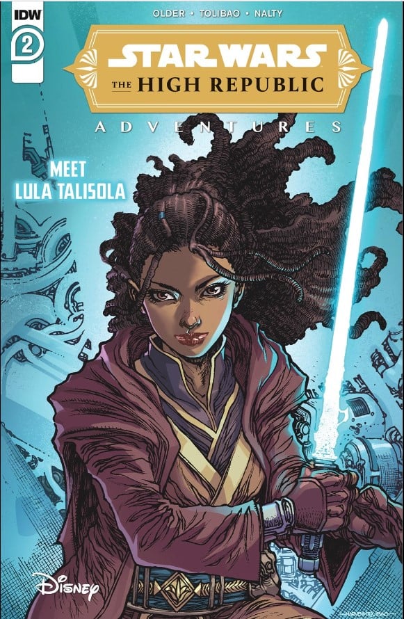 Jedi padawan Lula Talisola on the cover of The High Republic Adventures #2