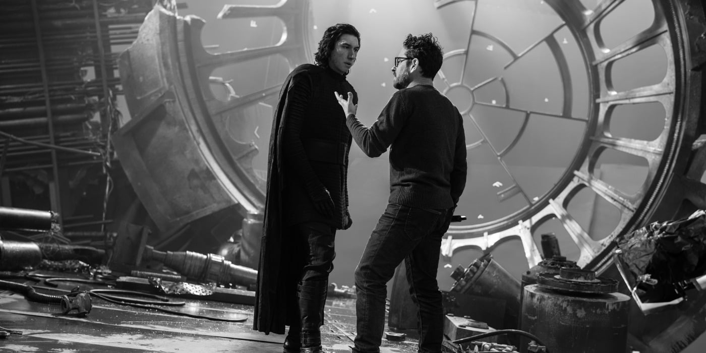 JJ Abrams Directing Adam Driver On Set Of Star Wars: The Rise Of Skywalker