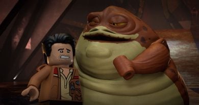 Poe Dameron and Graballa the Hutt in Lego Star Wars Terrifying Tales