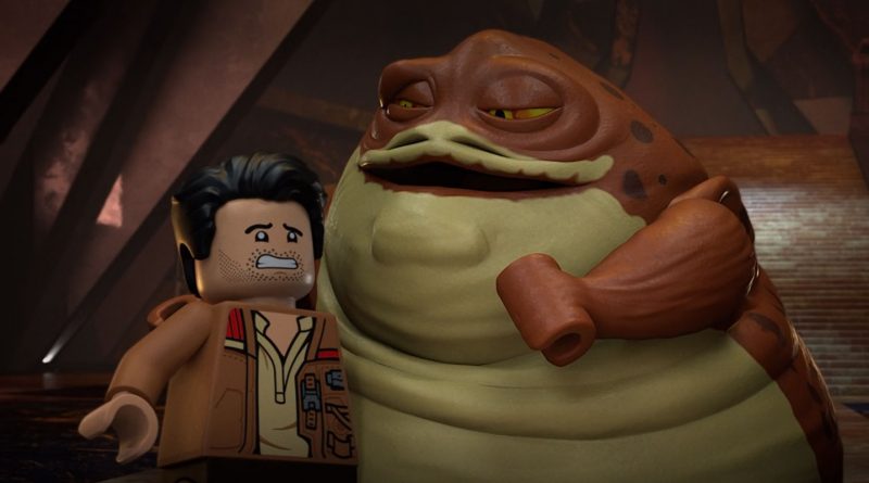 Poe Dameron and Graballa the Hutt in Lego Star Wars Terrifying Tales