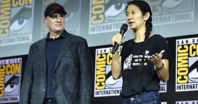 Chloé Zhao and Kevin Feige during SDCC 2019
