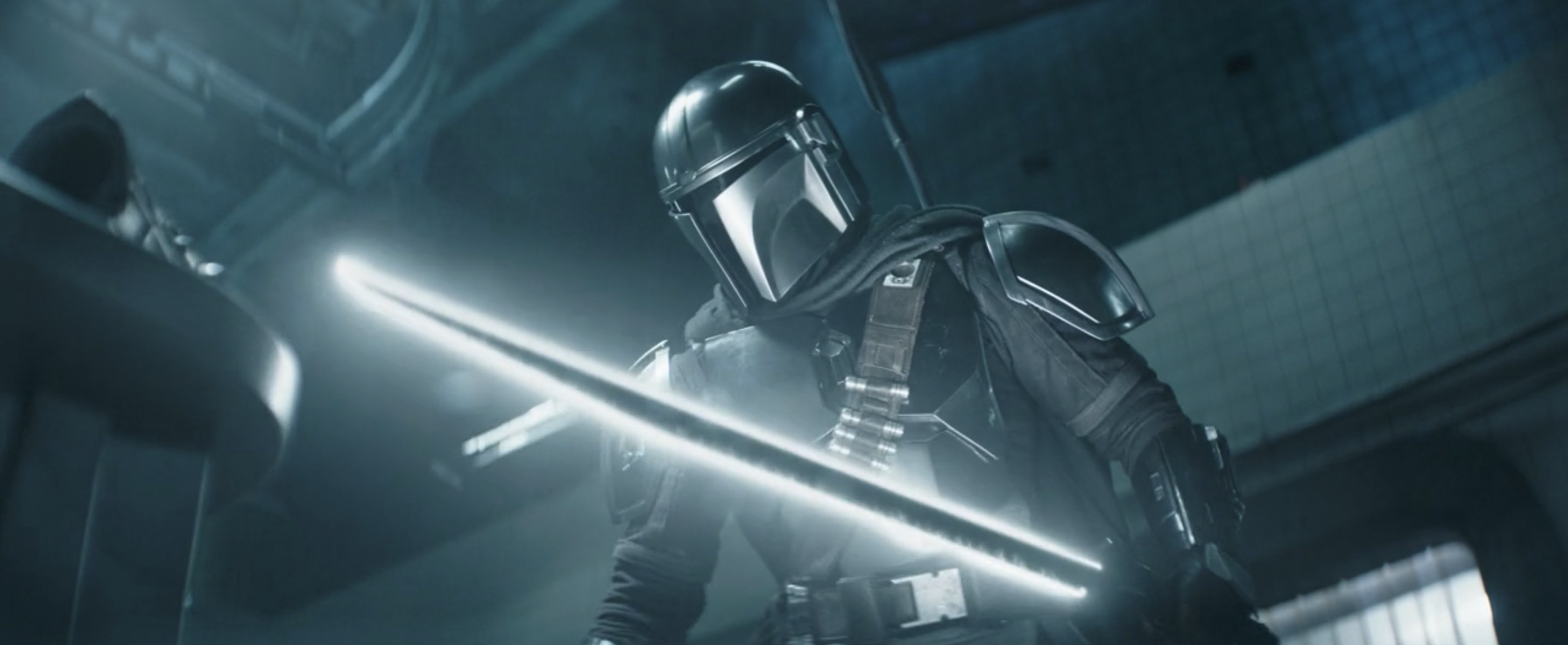 Removed the text from the new Dark Saber Mandalorian Season 3