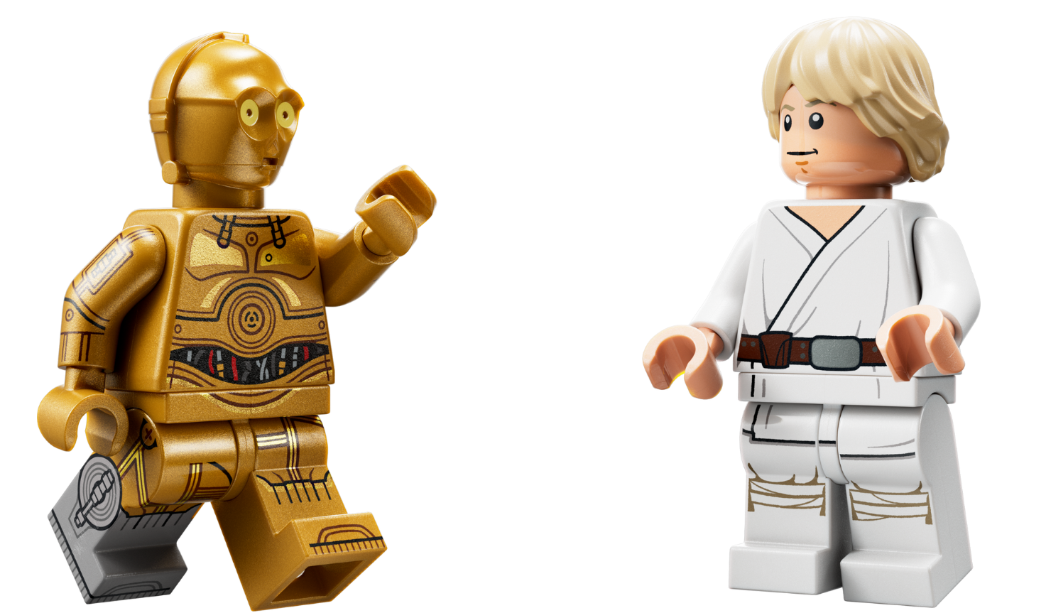 LEGO Star Wars- C-3PO and Luke minifigures