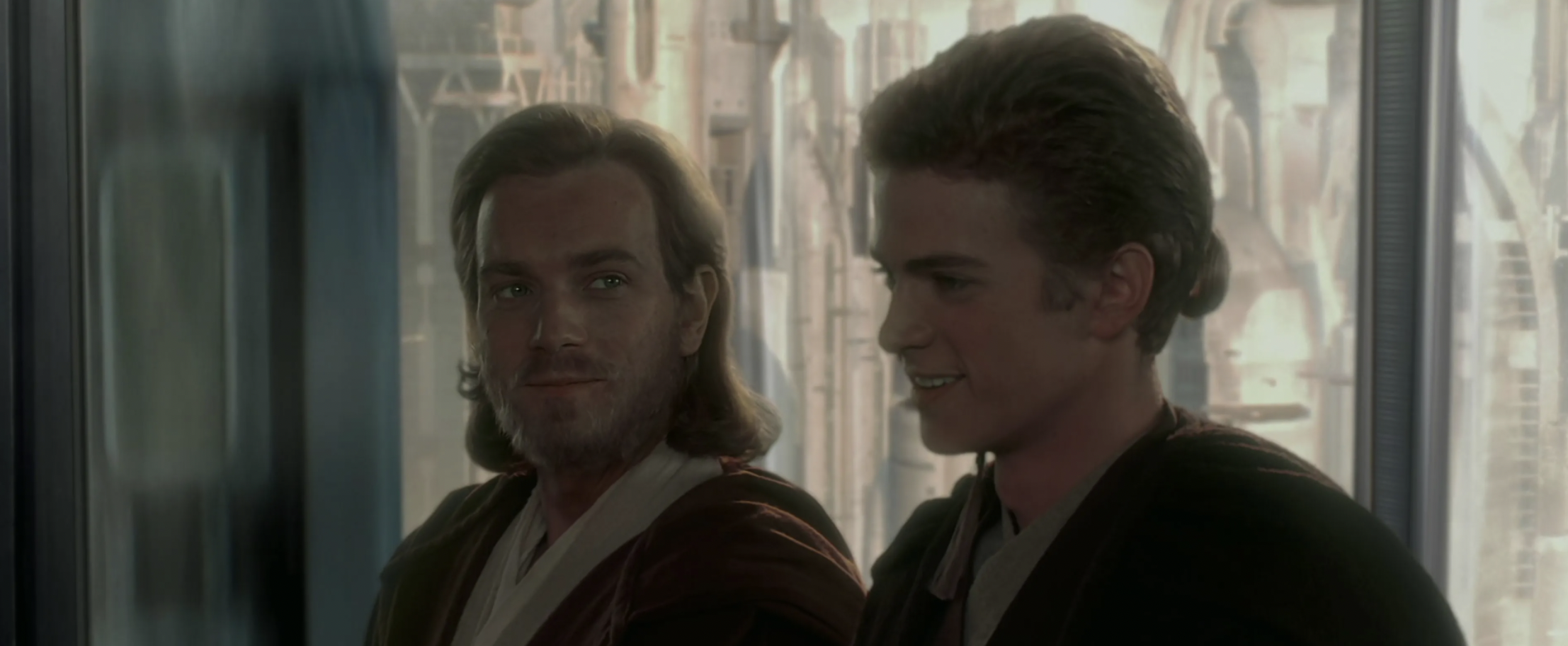 Obi-Wan and Anakin in Attack of the Clones
