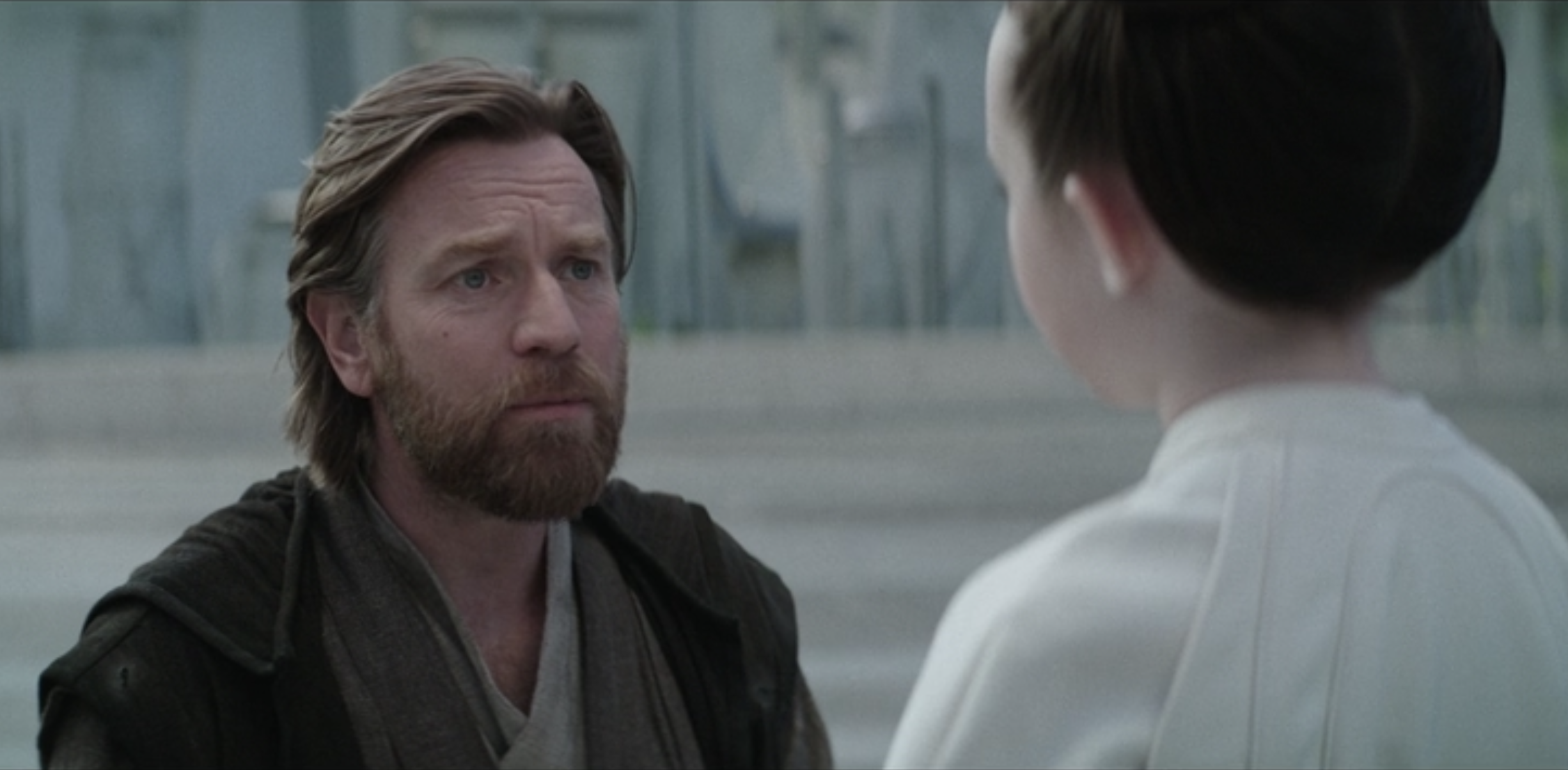 Obi-Wan talking to Leia about her parents