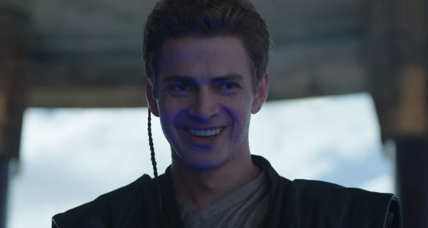 Anakin Skywalker smiling in Obi-Wan Kenobi