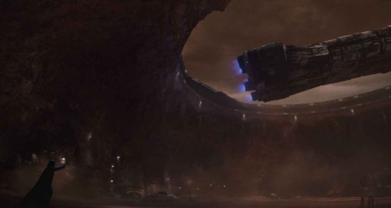Darth Vader bringing down rebel ship in Obi-Wan Kenobi