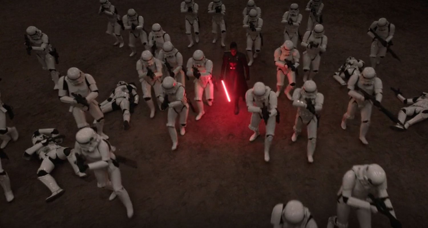 Reva leading stormtroopers in Obi-Wan Kenobi