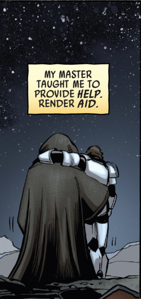 Obi-Wan helps the stormtrooper