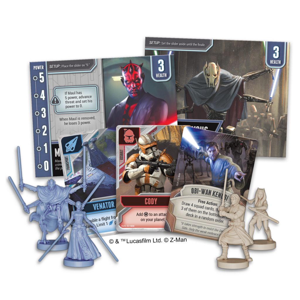 The Clone Wars board game - heroes and villains