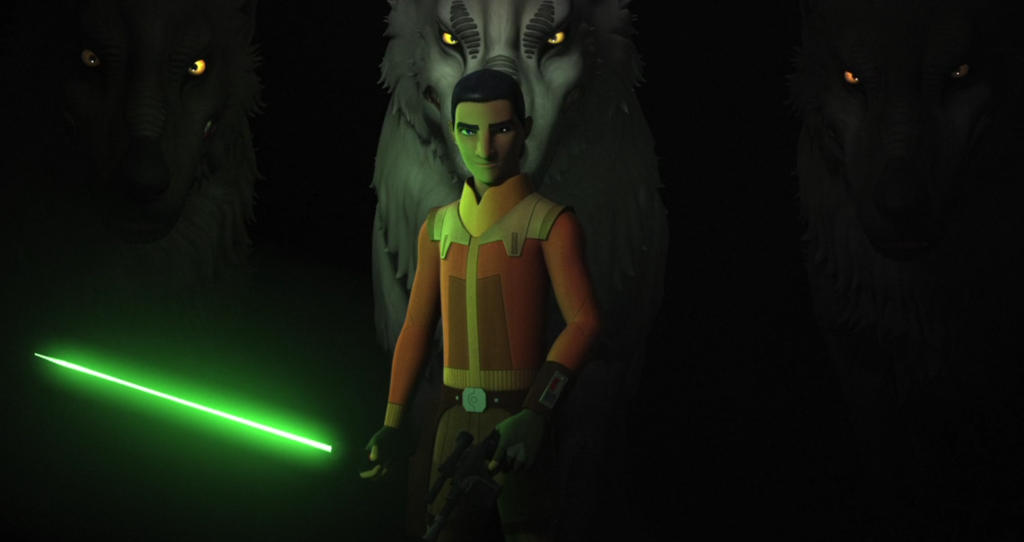 Star Wars: Rebels - Ezra and the loth-wolves