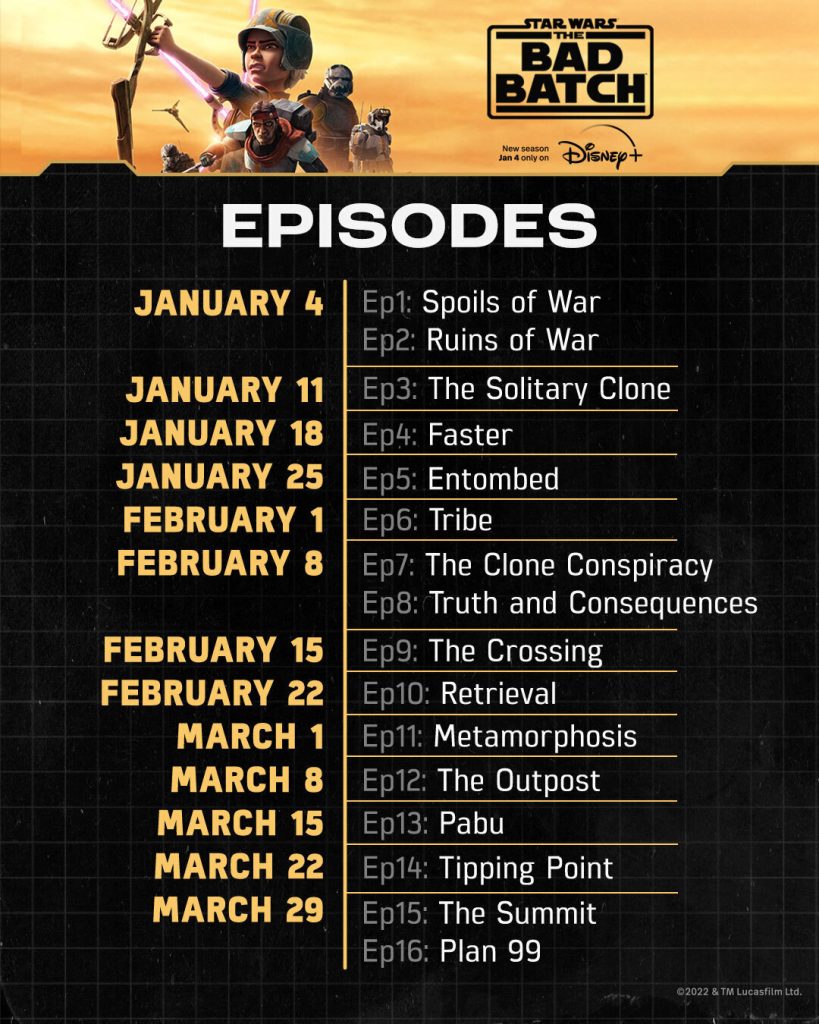 The Bad Batch season 2 episodes and air dates