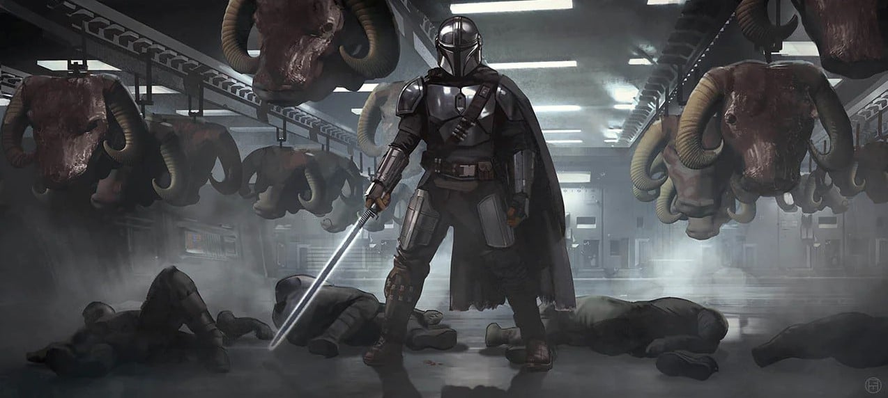 Removed the text from the new Dark Saber Mandalorian Season 3