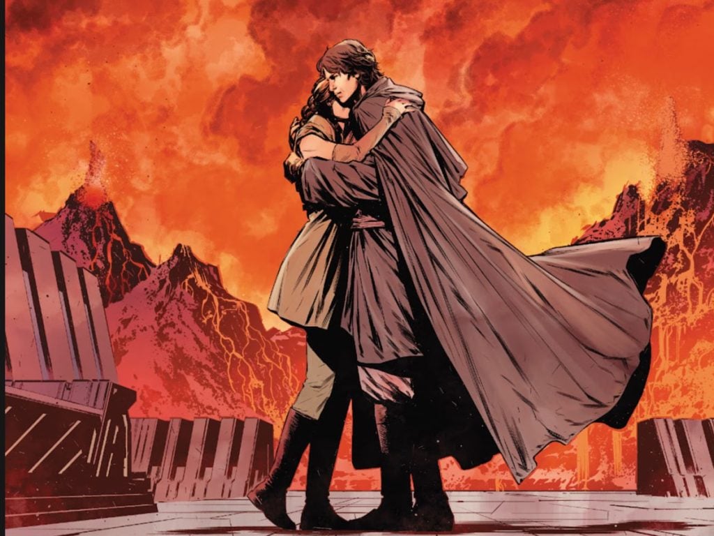 Anakin and Padmé on Mustafar in Darth Vader #31