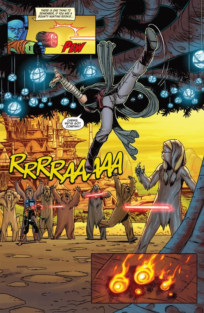 Bounty hunter attacks Rey in Hyperspace Stories