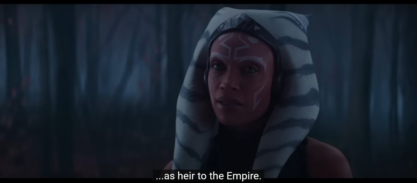 Ahsoka calls Thrawn the "heir to the Empire"