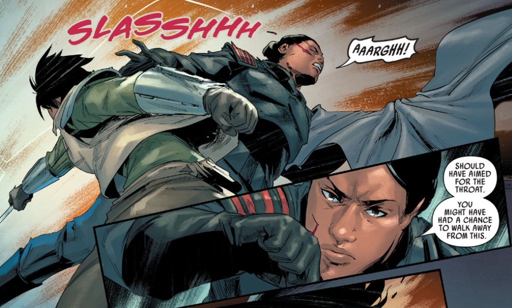 Iden takes on T'onga in Bounty Hunters #33