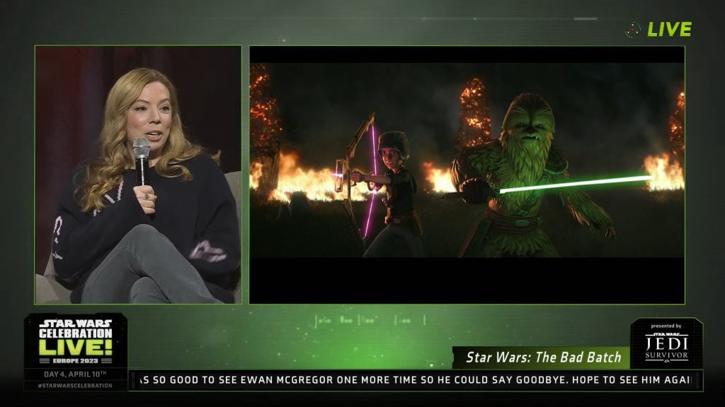 Jennifer Corbett at The Bad Batch panel - Star Wars Celebration 2023