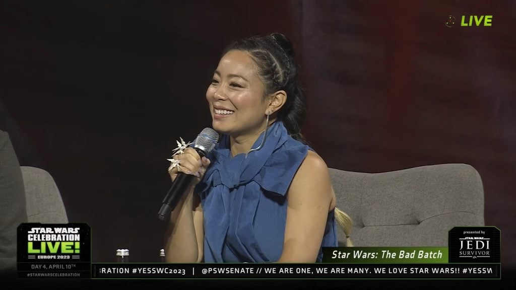 Michelle Ang at The Bad Batch panel at Star Wars Celebration 2023