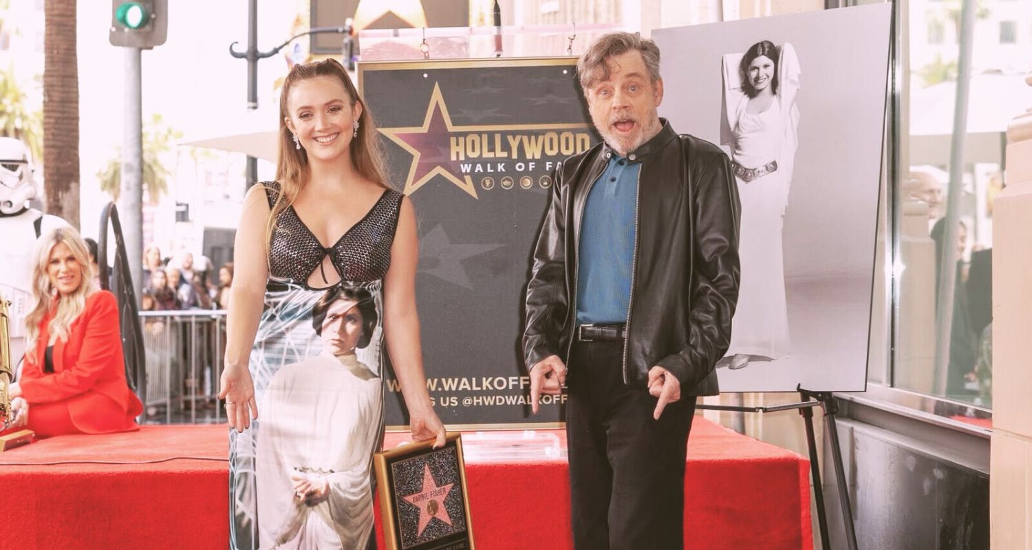 BILLY LOURD AND MARK HAMILL CARRIE FISHER HOLLYWOOD STAR CEREMONY MAY 4 2023