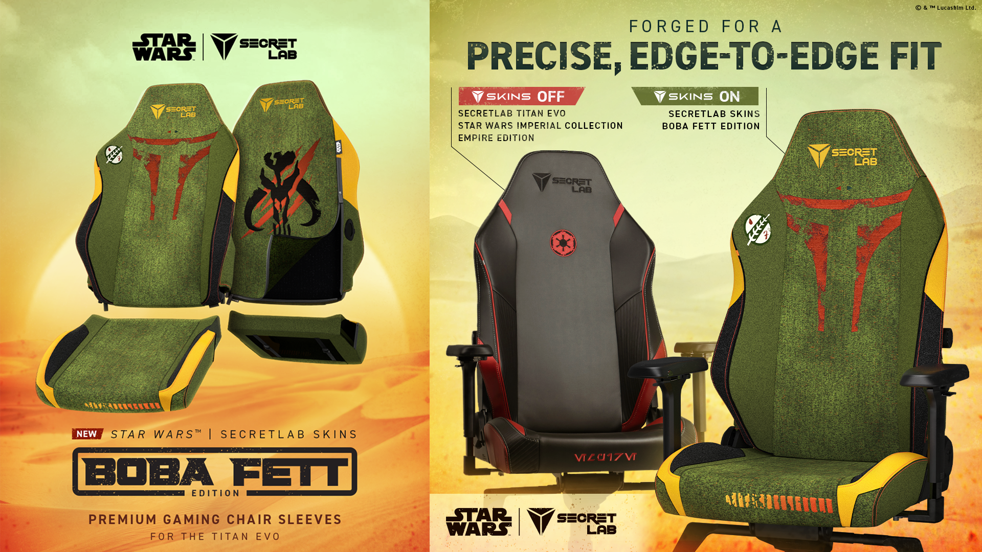 Secretlab Releases New Boba Fett-Inspired Skins for Their TITAN