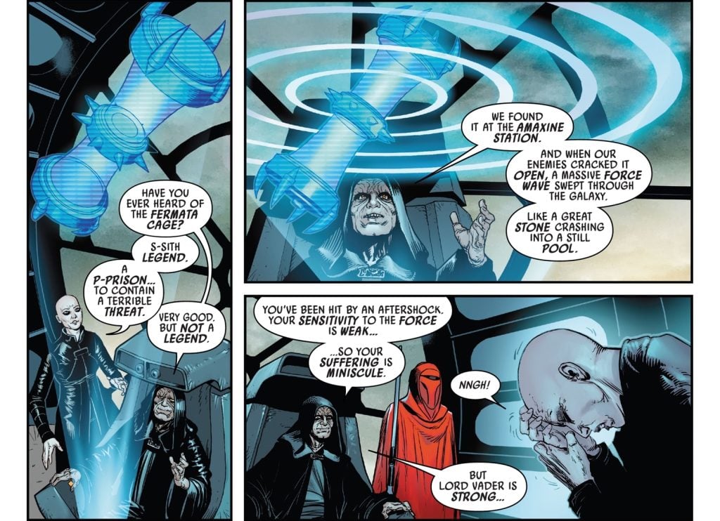 Palpatine explains what's going on with the Force in Darth Vader #35