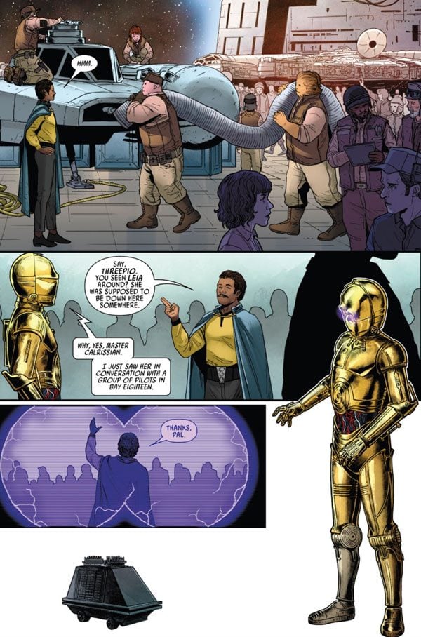 Lando speaks to possessed C-3PO in Star Wars comic