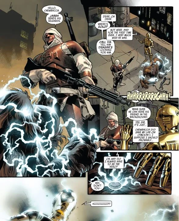 Dengar hunts Chewbacca in Star Wars comic