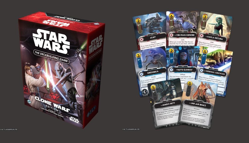 Fantasy Flight Games Reveals New Clone WarsThemed Version of Star Wars The Deckbuilding Game