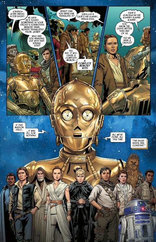 The Rise of Skywalker #2 C-3PO gets his memory wiped
